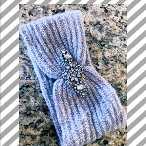 Express wool knit headband jeweled